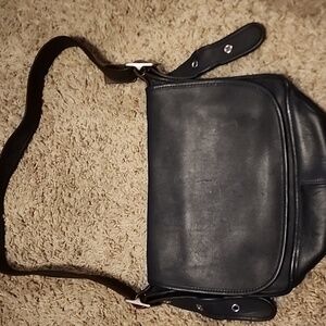 Black Leather Vintage Coach Bag